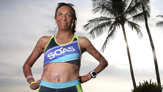 Turia Pitt in Hawaii before the start of the Ironman World Championship. Picture: Michael Klein