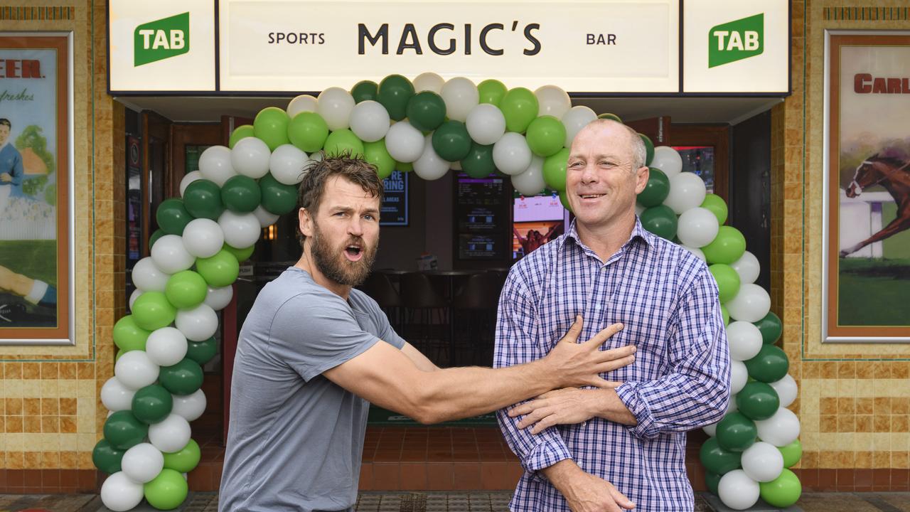 David Williams and Geoff Toovey at the Hotel Steyne in Manly.