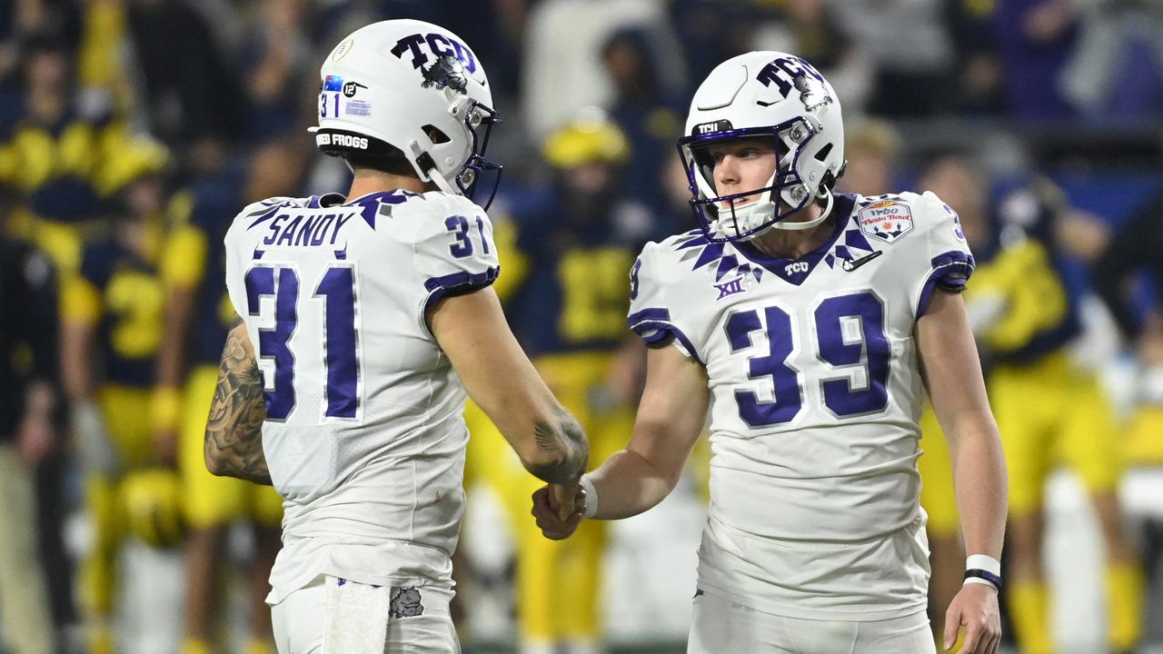 The Horned Frogs did it. Photo by Norm Hall / GETTY IMAGES NORTH AMERICA / Getty Images via AFP