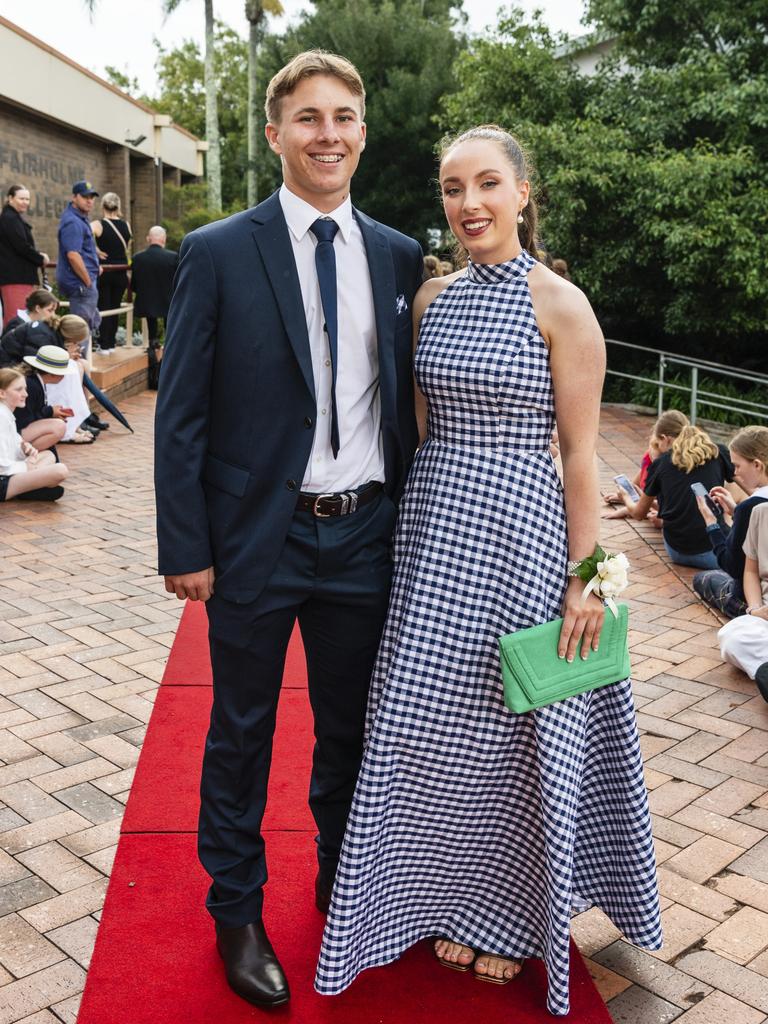 Isabella Horsburgh and Cormack Wainwright at Fairholme College formal, Wednesday, March 29, 2023. Picture: Kevin Farmer