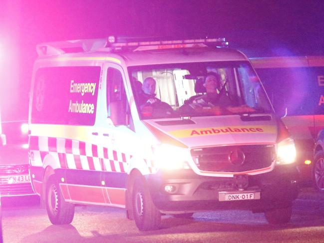 A male sits in the front seat of an ambulance on the way to hospital after a fatal accident which claimed the life of a 16 year old male  Picture : Steve Tyson  Time : 2320 Location : 5 Caladenia Close, Elenora Heights Description : 1 x 16 year old male deceased at the scene of an MVA after a car carrying 6 teenagers crashed into a fence