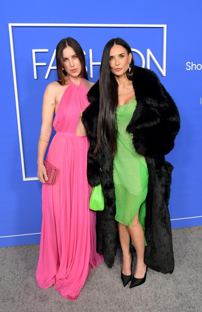 Scout LaRue Willis and Demi Moore. Picture: Charley Gallay/Getty Images for Fashion Trust U.S.