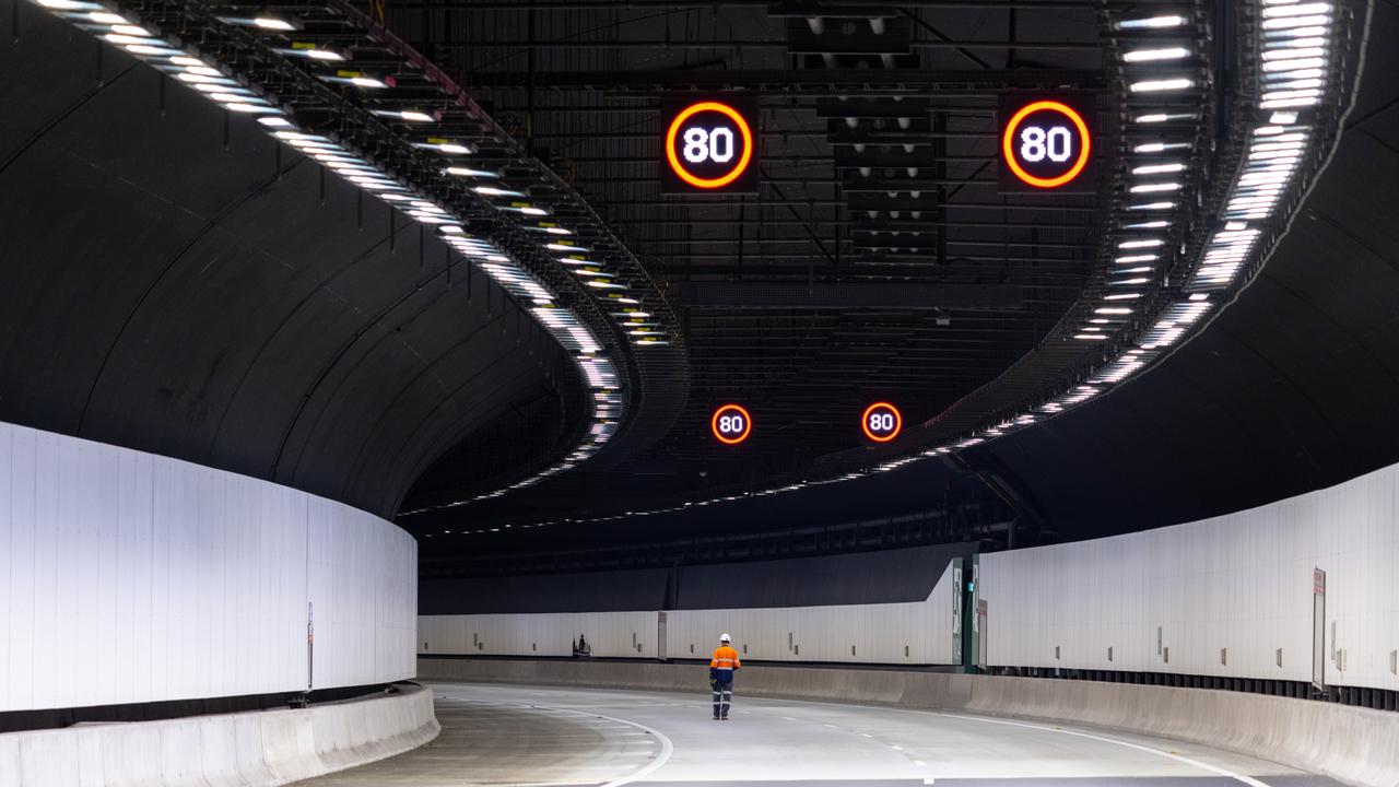 The NorthConnex tunnel pictured before it opened. Picture: Transurban