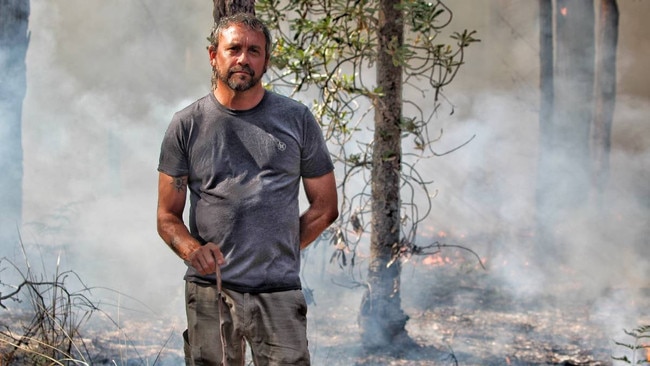 Victor Steffensen attending a fire workshop in Bega, NSW.