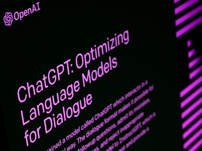 LONDON, ENGLAND - FEBRUARY 03: In this photo illustration, the welcome screen for the OpenAI 