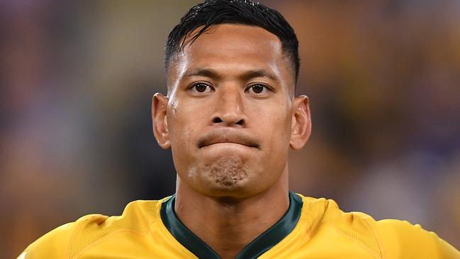 Wallaby Israel Folau has stood firm on his statement about homosexuals “going to hell”. Picture: AAP