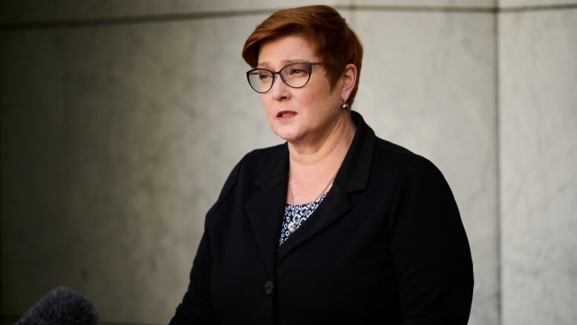 Foreign Minister Marise Payne has announced the Australian officials in Ukraine have been evacuated following the deployment of Russian troops. Picture: Rohan Thomson/Getty Images