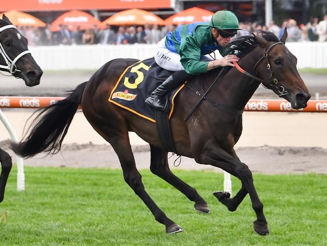 Renaissance Woman (NZ) ridden by Joshua Parr wins the Schweppes Ethereal Stakes at Caulfield Racecourse on October 15, 2022 in Caulfield, Australia. (Photo by Reg Ryan/Racing Photos via Getty Images)