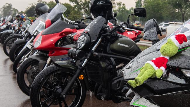 Darwin's motorbike community at the NT Motorcycle Centre to raise money and awareness for the Salvation Army's annual Christmas Toy Ride. Picture: Pema Tamang Pakhrin