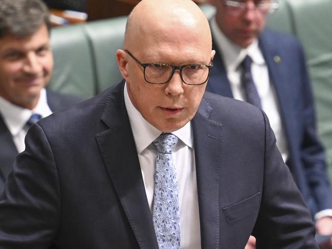 CANBERRA, Australia - NewsWire Photos - August 15, 2024: Leader of the Opposition Peter Dutton during Question Time at Parliament House in Canberra. Picture: NewsWire / Martin Ollman