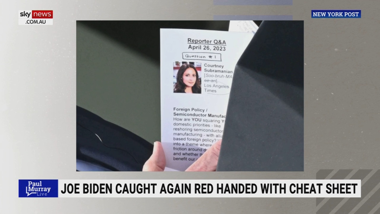 Joe Biden Caught Red Handed With Journalist Question Cheat Sheet | The ...