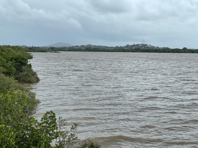 Pioneer River just before high tide on Sunday, February 2. Picture: Janessa Ekert