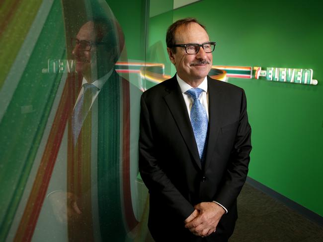 28/01/2016: Michael Smith, Chairman of 7-11 convenience store chain, at the company's office near Melbourne . Stuart McEvoy for The Australian.