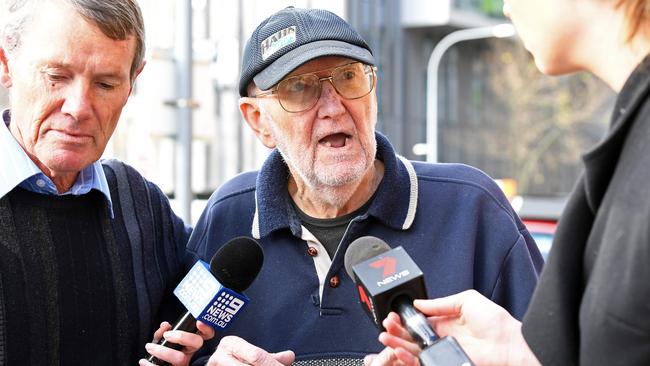 Brian William Ross, who has not held a license since 1987, outside the Adelaide Magistrates Court following his first arrest. Picture: Tom Huntley