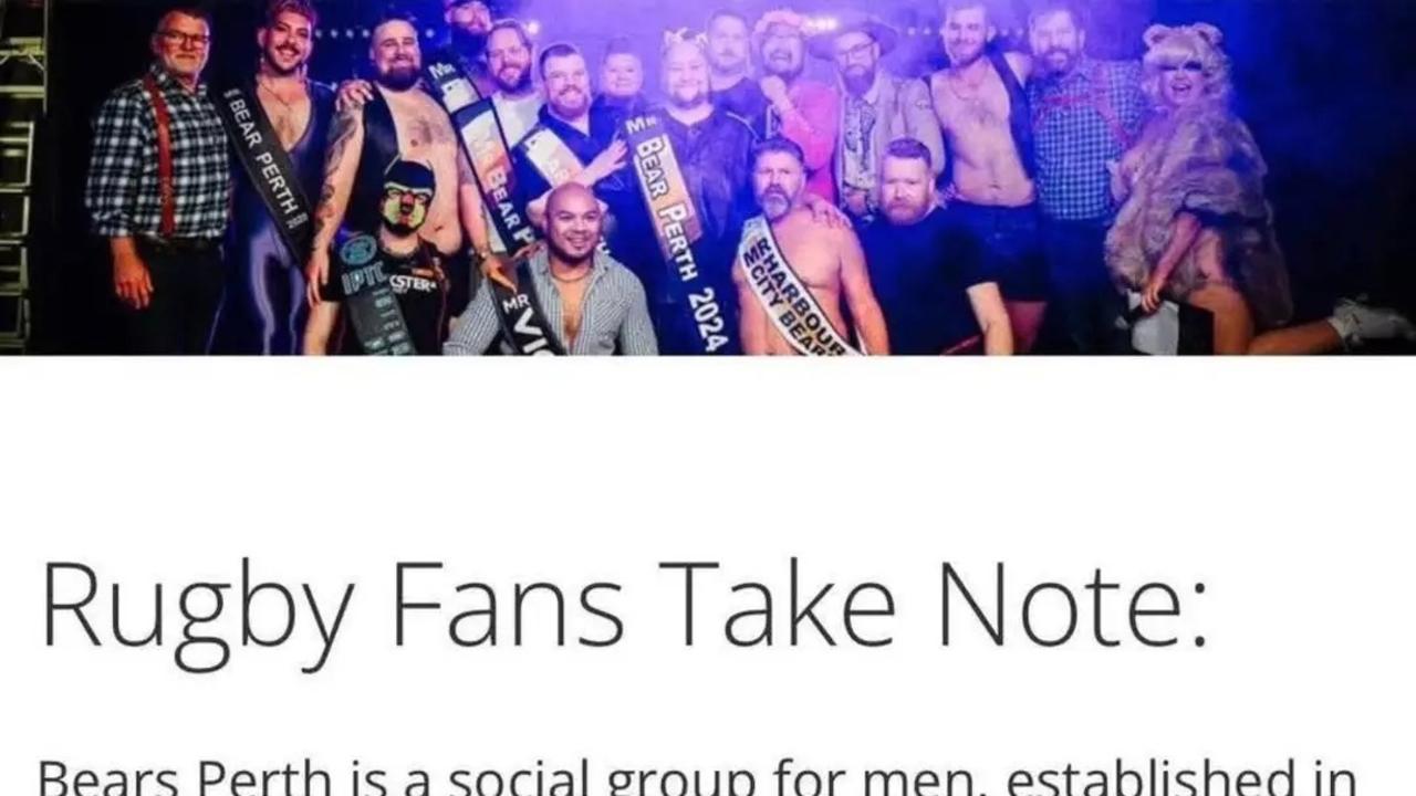 Bears Perth put out a notice to interstate rugby league fans that they were not the NRL’s new Perth Bears team. Picture: Facebook