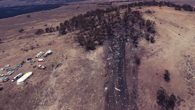 The crash site near Cooma.