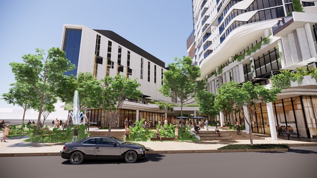 An artist's impression of the Sherwood Rd entry of the $450 million Toowong Town Centre.