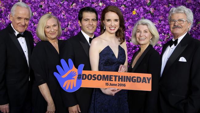 The My Fair Lady cast, Anna O’Byrne at centre, are right behind the Do Something Day initiative. Picture: Chris Pavlich