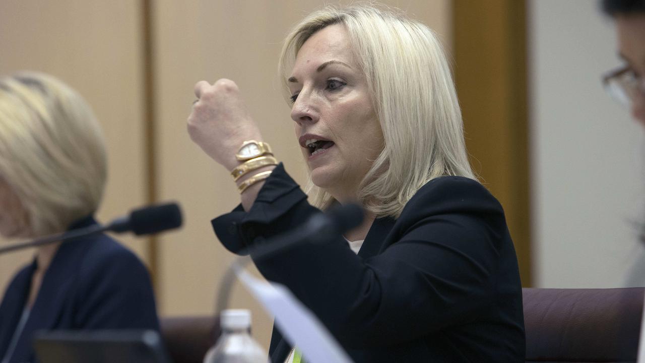 Australia Post chief executive Christine Holgate during Senate estimates in Canberra on Thursday. Picture: NCA NewsWire/Gary Ramage