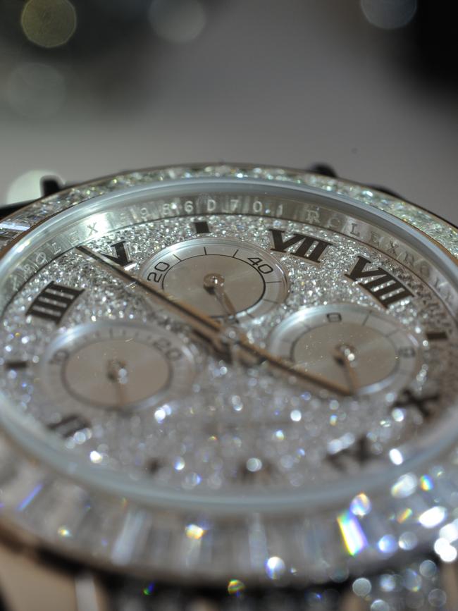 A seized diamond-laden Rolex.