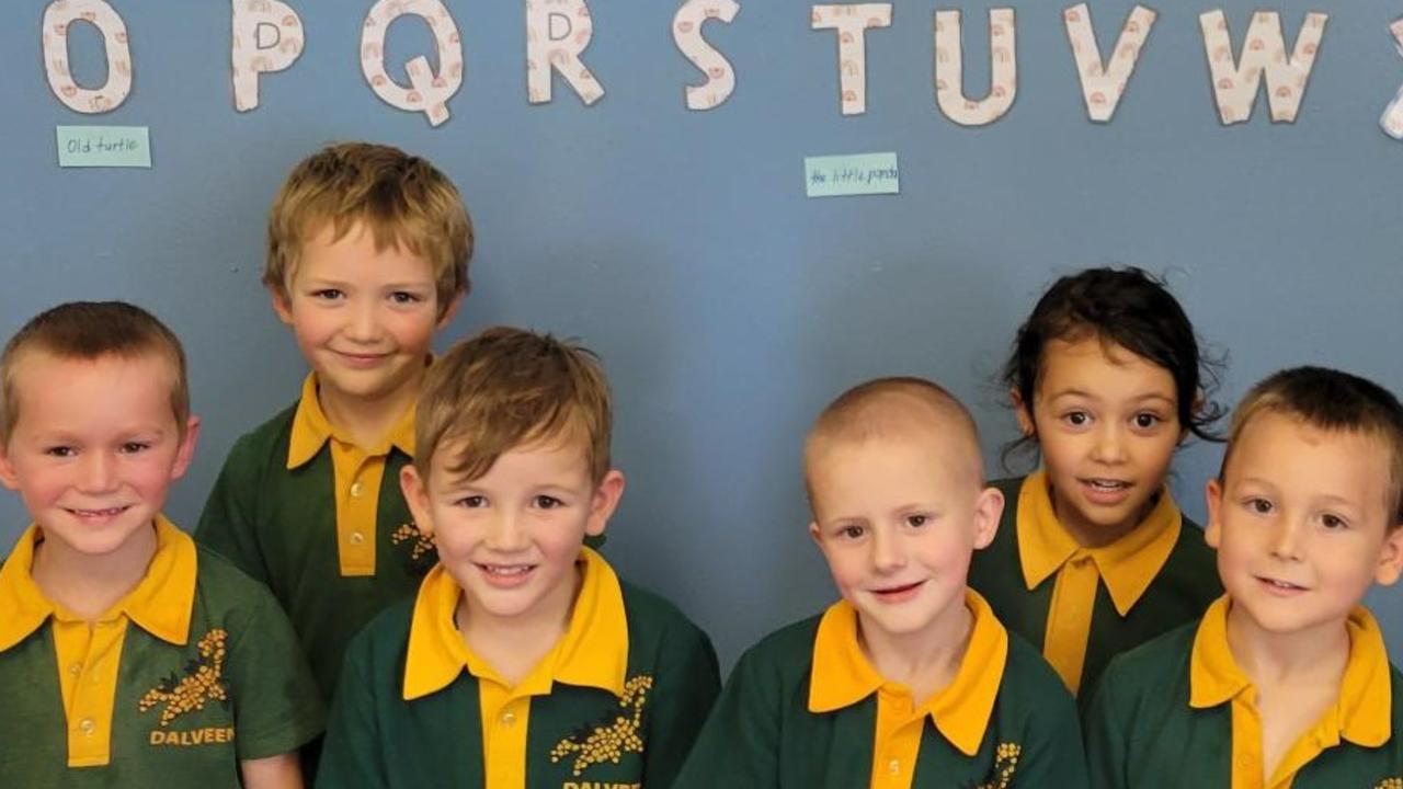 Dalveen State School Prep and Year 1 pupils Emmett Skillington, Andrew Whittaker, Joshua Glas, Charlie Cornwall, Mara Bent and Thomas Bates.