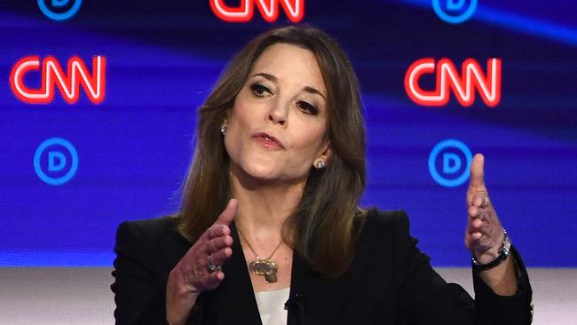 ‘It is time to suspend my campaign’: Marianne Williamson. Picture: AFP