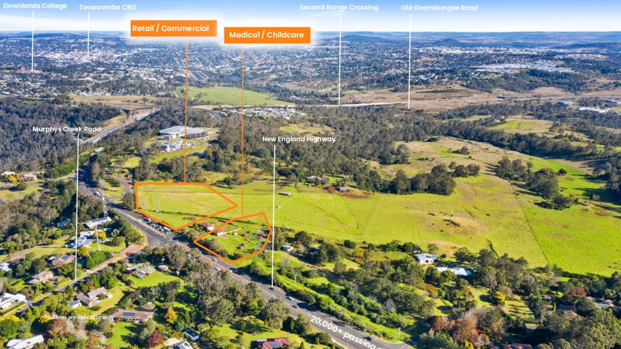 Land earmarked for commercial developments to service Habitat Mount Kynoch, a new masterplanned suburb north of Toowoomba, has hit the market through LJ Hooker.