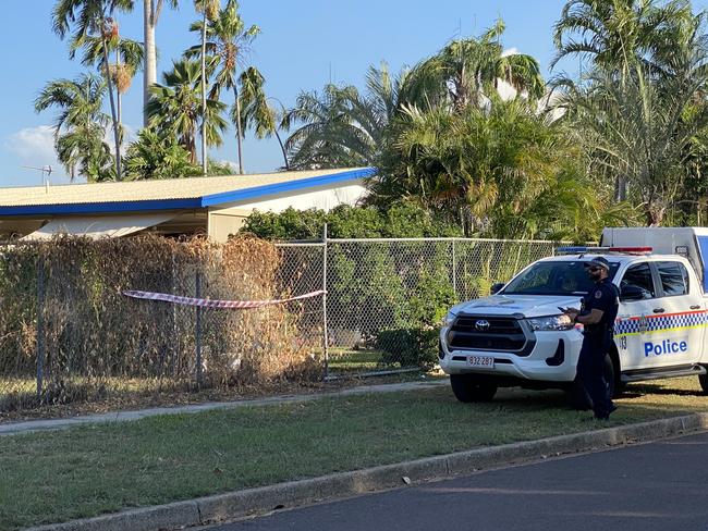 Police have cordoned off a crime scene around a house on the corner of Levi St and Solomon St in Millner.