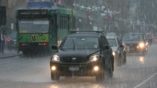 Thunderstorms and large hail stones are predicted for parts of Victoria, including Melbourne. Picture: File.