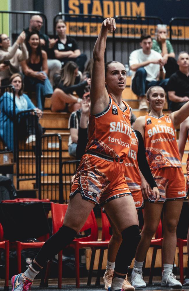 Courtney Woods was the one shining light in the Women's loss to Townsville. Picture: Jack Riddiford.