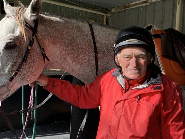 Kevin Wynne in his job as clerk of the course at Mornington.