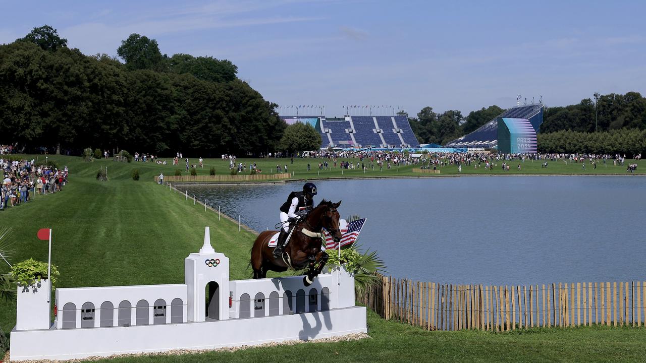 The Versailles Palace Gardens host Paris’ equestrian cross country event. Picture: Getty Images