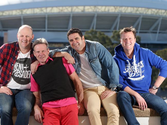 Former the Footy Show mates Billy Brownless, Sam Newman, Garry Lyon and James Brayshaw. Picture: Calum Robertson