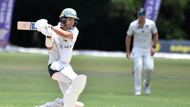 Souths batsman Aryan Jain Premier grade cricket between Valley and Souths Saturday January 21, 2023. Picture, John Gass