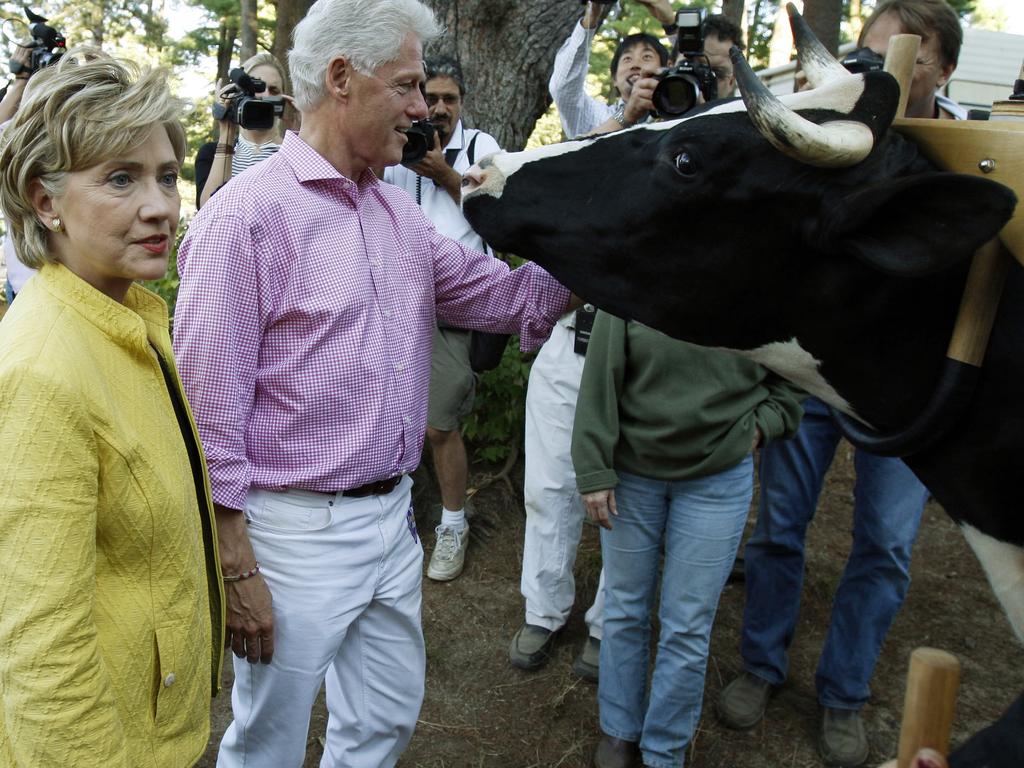 Hillary and Bill Clinton, pictured in Contoocook, New Hampshire, in 2007. Picture: AFP