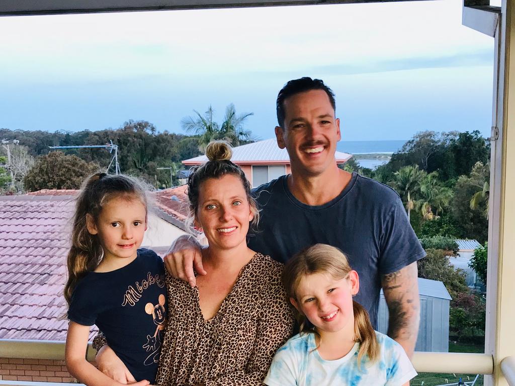 Josh and Raquel Desic with children Mia (r) and Pearl have moved to beautiful Sawtell. Picture: Supplied