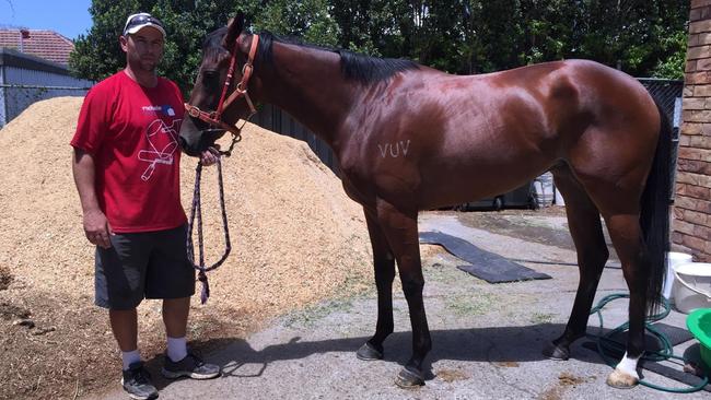 Trainer Paul Butterworth with She Salutes.