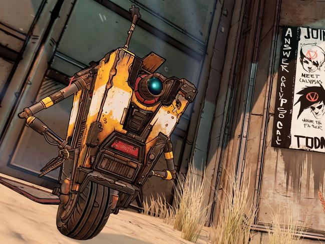 Claptrap the off-the-wall robot makes a welcome return in this instalment of the Borderlands series. Picture: Supplied