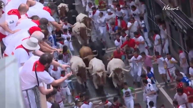 Famous Spanish bull run kicks off