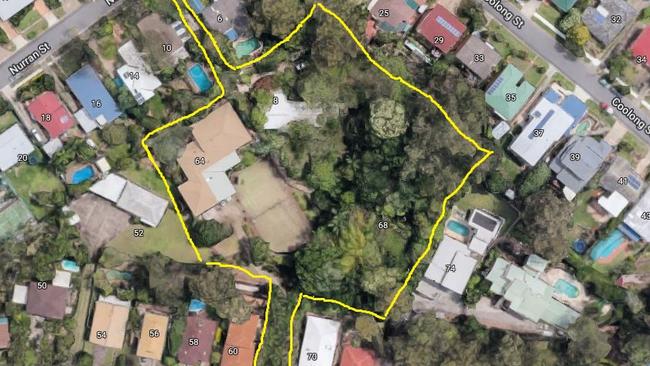 The area where the developer wants to put the townhouses.