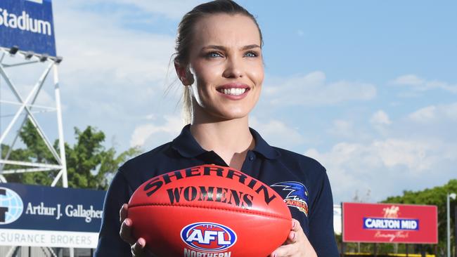 Abbey Holmes ... did not make first Crows AFLW side.