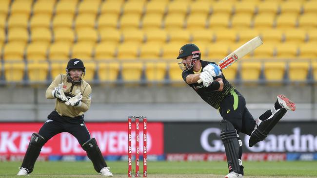 Aaron Finch has redeemed himself with a solid knock of 69 runs. Picture: Getty Images.