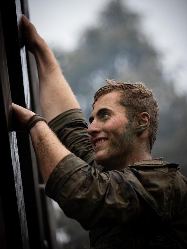 An Australian Army soldier from the 3rd Battalion, Royal Australian Regiment climbs an obstacle during the Duke of Gloucester Cup at Lone Pine Barracks in Singleton. *** Local Caption *** Australian Army infantry soldiers from across Australia tested their core skills for the prestigious Duke of Gloucester Cup at the School of Infantry, near Singleton in NSW, July 31 - August 5 2022. The Duke of Gloucester Cup is the Armyâ€™s premier military skills competition, pitting the best Royal Australian Corps of Infantry rifle sections from each unit against one another through a series of challenging activities that test their core infantry skills, including marksmanship, tactics, teamwork and fitness. Along with the Duke of Gloucester Cup, five other trophies are awarded: Sir Arthur MacDonald Trophy for best foundation war-fighting skills; Gurkha Trophy for best live-fire shooting; Royal Ulster Rifles Trophy for best falling plate shooting; OSCMAR Trophy for best battle endurance; and the DSM Roche CSC Memorial Cup for best individual soldier. The Duke of Gloucester Cup was created by Prince Henry, Duke of Gloucester, in 1946, while serving as the Governor-General of Australia.