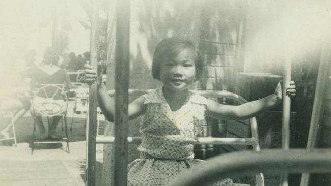 Lindy Lee as a child in Brisbane, circa 1959. Picture: supplied