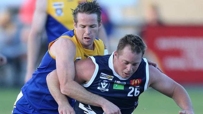 Shane Hutchinson playing for Ballarat in interleague. Picture Yuri Kouzmin