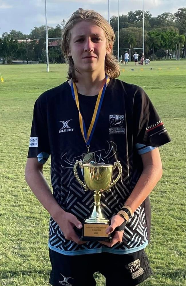 Sunshine Coast junior rugby union talent Patrick Edwards.