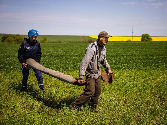 The presence of munitions in the fields prevented the planting of spring crops. Picture: AFP