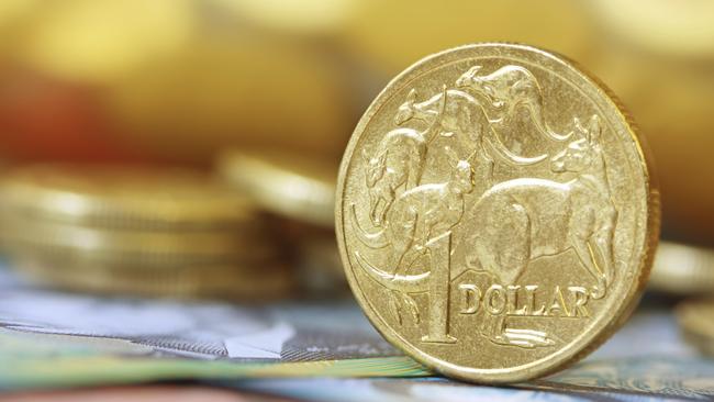 Australian money background. Soft focus, shallow DOF, with lots of copy space.