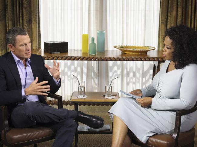 Armstrong in his tell-all interview with Oprah in January 2013.