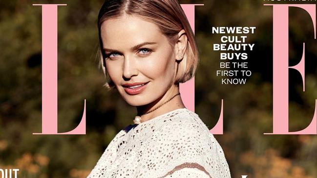 Lara Worthington glows on the cover of Elle Australia.